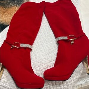 Elegant Red Women's Boots